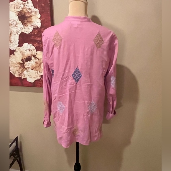 J. Jill Wearever Pink Collection Medallion Print Tunic, size XS - Picture 5 of 8